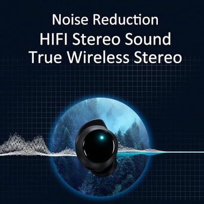 IHAO Luxury Sport Earbuds Headphone with HD Mic TWS in-Ear Headset Deep Bass HiFi Sound Multi Ture Active Noise Cancelling Mode Ergonomic Fit Painless Firm Wear Earphone-Earbuds with Hook T9 - color: Polish Black Dual Earbuds with hook T9