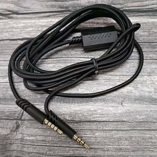 Astro A40 TR Gaming Headsets Cable, Replacement Audio Cable Cord 3.5mm Braided Detachable with Inline Mic Mute Switch Compatible with Astro A10 A40 TR Gaming Headsets (200cm/Black)