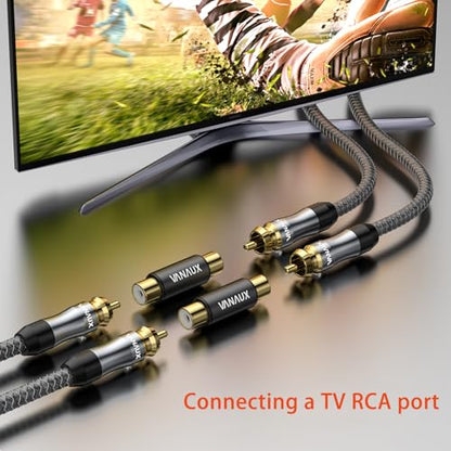 VANAUX 2-Pack Gold RCA Female to Female Coupler,Barrel Connectors Adapters Extend Subwoofer RCA Cables Gold Plated for HDTV,Speakers, Amplifiers, Car Audio-Black - size: 2PCS-black, style: RCA Female to RCA Female