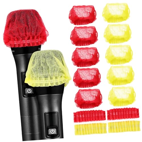 ERINGOGO Disposable Microphone Covers 100pcs Non-woven Fabric Handheld Mic Cover Ktv Supplies Easy to Use Sanitary