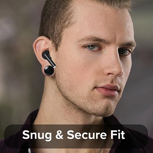 Coby True Wireless Earbuds with LCD Battery Readout Charging Case, Mini Bluetooth in-Ear Headphones with Built-in Mic, Lightweight Design, Noise-Isolating and Secure Fit, 10-Hour Playtime, Black - color: Black