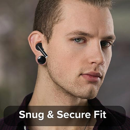 Coby True Wireless Earbuds with LCD Battery Readout Charging Case, Mini Bluetooth in-Ear Headphones with Built-in Mic, Lightweight Design, Noise-Isolating and Secure Fit, 10-Hour Playtime, Black - color: Black