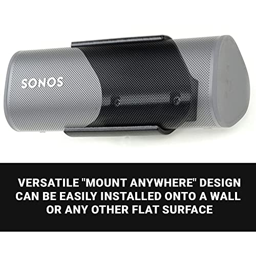 Spartan Mounts Compatible with SONOS Roam Bluetooth Speakers | Low Profile Wall Mount Anywhere Design for Home, Office, Studio, Garage, Dorm, Patio, Auto, Boat, Golf Cart - color: Black