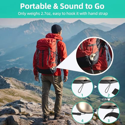 2Pack Portable Mini Speakers, Bluetooth Tiny Speakers,Wireless Micro Speaker for Phone/PC/Tablet, Rechargeable Battery, Built-in Microphone, Cute Mini Speaker with Strap to Carry, Gold - color: Gold