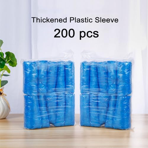 Disposable Oversleeves Covers, 200PCS Plastic Arm Sleeves Covers for Painting Repairing Cleaning Tattooing - Blue - color: Blue