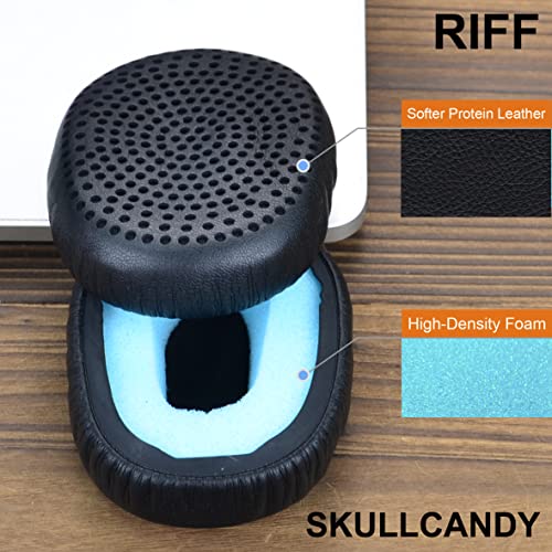 Riff Earpads - defean Replacement Ear Cushion Ear Pads Compatible with Skullcandy Riff Wireless On-Ear Headphones (Black) - color: Black