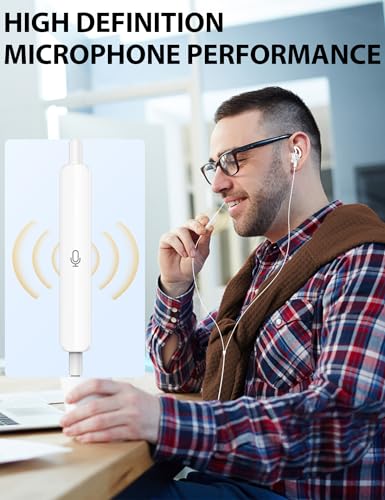 iMangoo for Apple Lightning Headphones MFi-Certified Wired Earbuds White | Magnetic Larger Ear Buds Earphones with Anti-Drop Tips Corded Headset Cord for iPhone 14 Plus 13 Pro Max 12 Mini 11 XS XR 8