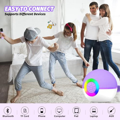 Mgaolo Mini Karaoke Machine for Kids Adults,Portable Bluetooth Speaker with 2 Wireless Microphones,Gift Toys with MP3 Player for Boys Girls 3-12 Year Old Birthday Family Home Party Present (Purple) - color: Purple 2mic