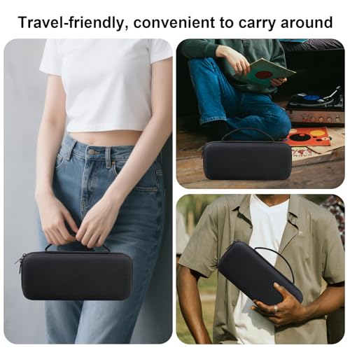 BOVKE Carrying Case for Bushnell Golf Wingman HD GPS Speaker, Portable Golf GPS Speaker Travel Storage Holder, Golfs Bluetooth Speaker Bag Organizer for Charging Cable Accessories, Black