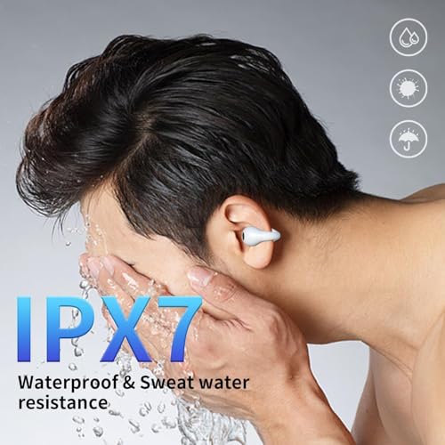 Open Ear Headphones Bone Conduction Headphones Clip On Earbuds Bluetooth 5.3 Wireless Earphones with LED Power Display Charging Case IPX7 Waterproof Sports for Workout Driving Walking 87