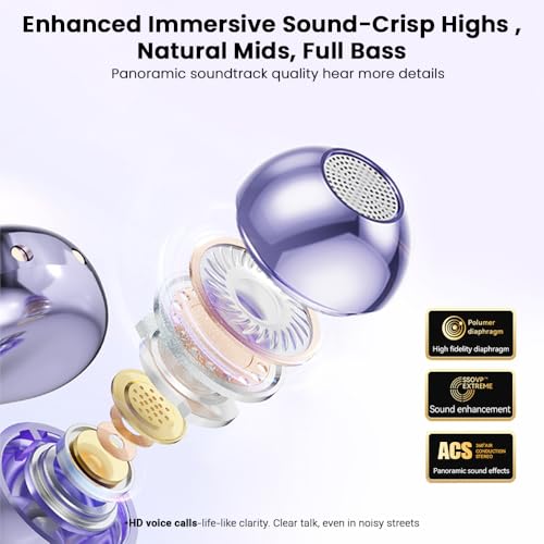 Clip on Earbuds,Open Ear Earbuds Wireless Bluetooth 5.4, Lightweight Open Ear Headphones with Mic 60H Battery,Waterproof, for Sports, Running, Small Ears & Glasses Wearers,Workouts - color: Purple