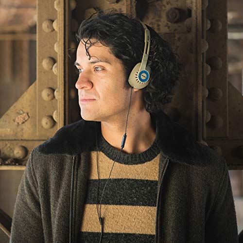 Koss KPH30i Retro Style On-Ear Headphones, Rhythm Beige, Microphone, Wired | In-Line Microphone and Touch Remote Control, D-Profile Design, 3.5mm Jack - color: Rhythm Beige