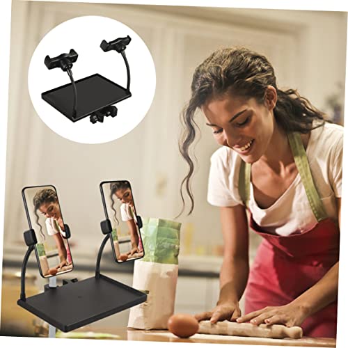 Microphone Stand Tray Clamp-on Tripod Shelf Sound Card Clip-on Tray Secure and Stable for Singing