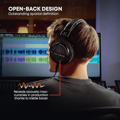 beyerdynamic DT 770 Pro X Wired Over-Ear Headphones, 48 Ohm, Closed-Back Professional Recording Studio Monitor. Recording, Monitoring, Sound Isolation, Handmade in Germany. Black