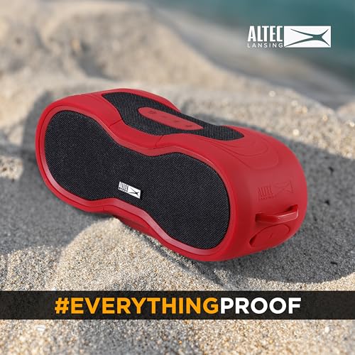 Altec Lansing - Portable Bluetooth Speaker, Waterproof IP67 - color: Red/White, size: Large