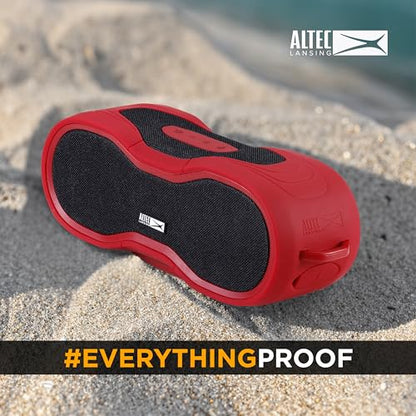 Altec Lansing - Portable Bluetooth Speaker, Waterproof IP67 - color: Red/White, size: Large