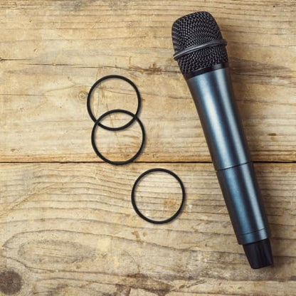 Kisangel Microphone Shock Mount Bands Universal Mic Holder Rubber Bands for Condenser Microphones Anti Vibration Suspension Replacement Easy Install for Mic Stand and Recording Setup 10 Pcs
