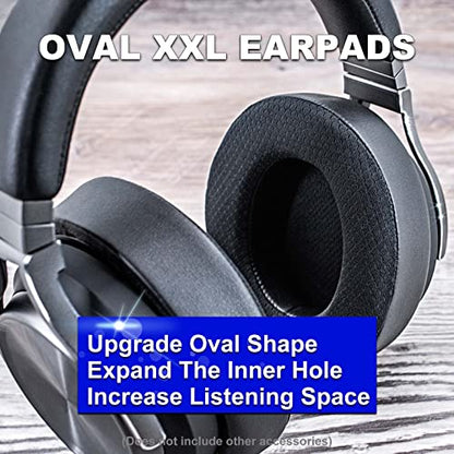 Earpads for Virtuoso RGB Wireless, XT, SE | Oval Shape Enlarged Bigger Inner Hole (Cooling Gel Mesh Black)