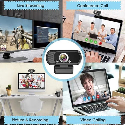 USB C Webcam for Switch 2 / PC: 1080P HD Web Cam with Mic,Computer Camera - style: USB-C Webcam with Cover & Tripod