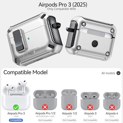 for AirPods Pro 3 Case Safety Lock (Silver) - color: W-silver