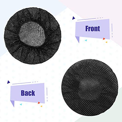 BBTO 200 Pieces Disposable Headphone Ear Cover Non-Woven Sanitary Earpad Covers for Most On Ear Headphones(S, 6.5 cm/ 2.6 inch,Black) - color: Black, size: S (6.5 cm)