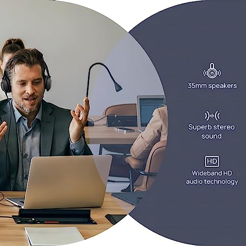 Yealink UH37 Wired USB-A Headset with Noise Cancelling Mic for PC Computer | Mono Work Headset with Microphone Professional Office Call Center Headphone Teams Certified Compatible with Teams Zoom