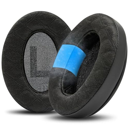 WC Freeze V2 Cloud - Angled Cooling Gel Earpads Compatible with HyperX Cloud Series by Wicked Cushions | Angled Pads for Extreme Comfort, New Freeze V2 Cooling Fabric, Extra Thick | Black - color: Black