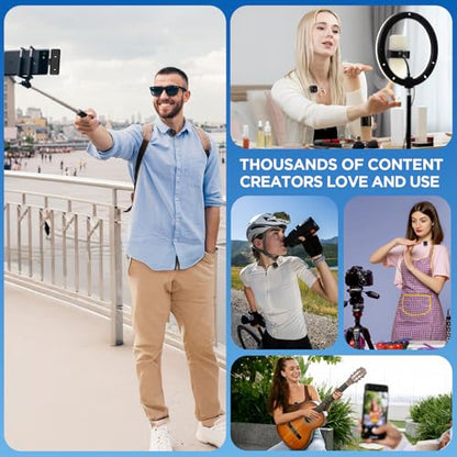 Smedz Wireless Microphone for iPhone Android,Mini Lavalier Microphone with AI Noise Reduction, 164FT Range&80H Charging Case Magnetic Mini Mic for for YouTube TikTok Vlog Podcast Live Streaming