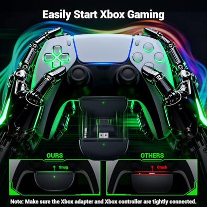 Krysenix Wireless Gaming Headset for Xbox Series,PC,PS5,PS4,Switch-Black | 50mm Drivers,2.4 GHz Wireless & Bluetooth 5.4 Gaming Headphones with Noise Canceling Microphone,RGB Lighting,1200mAh Battery - color: Black for XBOX