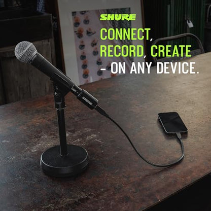 Shure MVX2U Gen 2 XLR-to-USB-C Audio Interface | MFi-certified XLR-to-USB-C interface for any XLR mic with portable setup and clean, noise-free recording