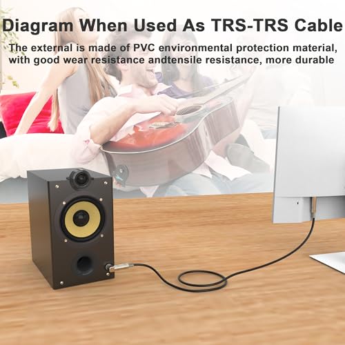 Right Angle 6.35mm TRS Audio Cable, 1.5FT 2Pack - Male to Female Stereo Headphone Extension Cable for Amplifiers, Headphones, Stage, DJ and More - style: Right Angle 6.35mm TRS Stereo Male to Female Audio Cable