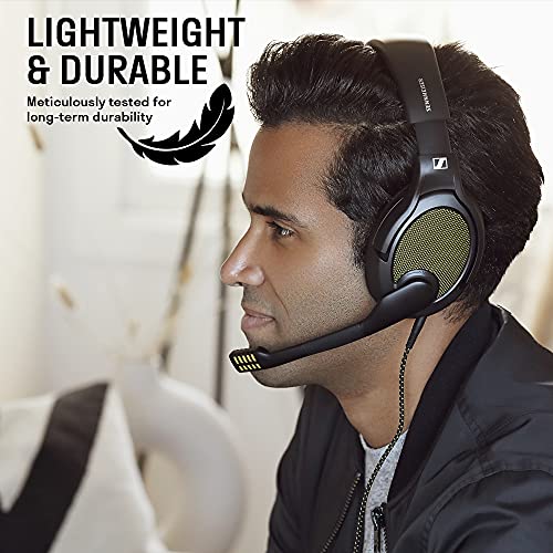 DROP + Sennheiser PC38X Gaming Headset — Noise-Cancelling Microphone with Over-Ear Open-Back Design, Velour Earpads, Compatible with PC, Gaming Consoles, and Mobile Devices, Black (Renewed)