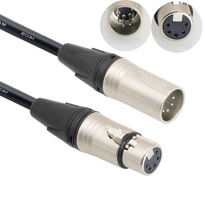 5 Pin XLR Microphone Cable, XLR Connector, Balanced Male to Female Connections for Microphone and Audio Interface (5 Meter/16.4Ft)