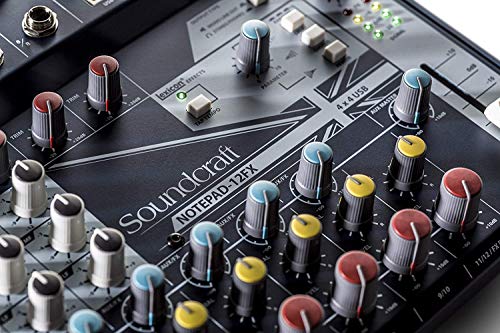 Soundcraft Notepad-12FX Small-format Analog Mixing Console with USB I/O and Lexicon Effects | 12-channel analog mixer with USB interface and Lexicon effects for musicians, podcasters and audio engineers - size: 12-channel mixer