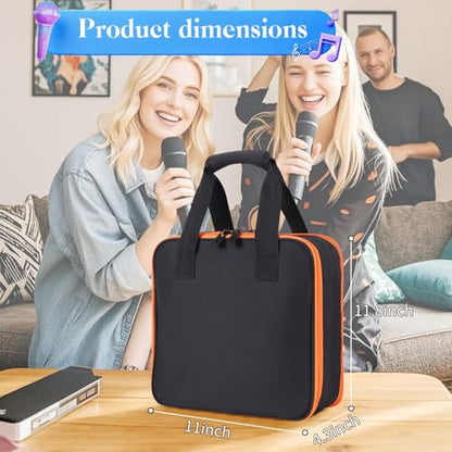 Wireless Microphone Carrying Case,8 Slots Mic Storage Bag