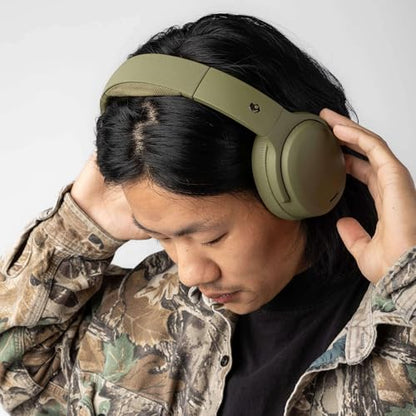 Skullcandy Crusher ANC 2 Noise Cancelling Wireless Headphones - Drab | Multi-Sensory Crusher Bass, Over-Ear Fit, Bluetooth, 60 Hours Battery, Working Out, Gym, Travel, Studying, Music, Gaming - color: Drab