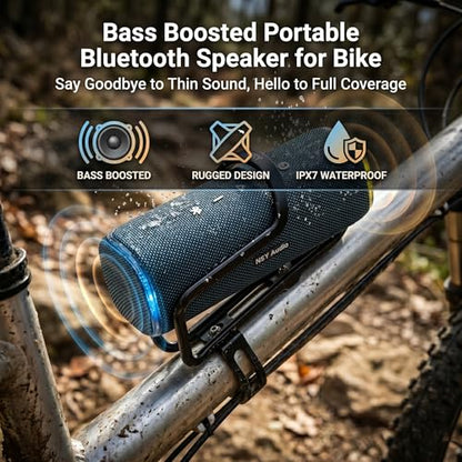 Bluetooth Shower Speaker, IPX7 Waterproof Pool Speaker | Interactive Tap-to-Play Drum Beats, 25H Playtime, LED Lights, Built-in Mic for Hands-Free Calls in Bathroom, Blue - color: Blue