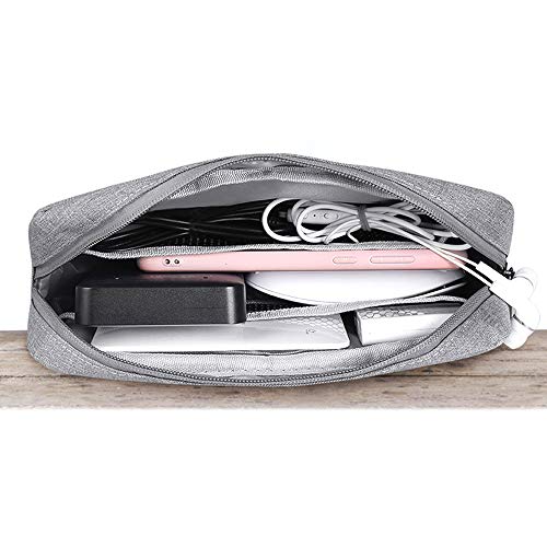Universal Electronics/Accessories Soft Carrying Case Bag, Durable & Light-weight,Suitable for Out-going, Business, Travel and Cosmetics Kit (Small+Big-Gray) - color: Small+Big-Gray