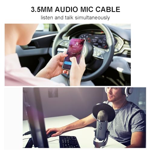 Aux Cord 1.5ft, 3.5mm Aux Cable - Nylon Braided Audio Cable 3.5mm Male to Male AUX Cord Compatible with Car,Headphones, iPods, iPhones, iPads,Tablets,Laptops,Android Smart Phones& More (1.5FT) - size: 1.5 ft (0.5 m)