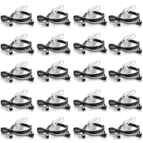20 Pack Walkie Talkie Earpiece with Mic for BaoFeng Radio Retevis Headset for Baofeng UV-5R BF-888S Arcshell Retevis H-777 RT21 RT22 Kenwood 2 Way Radio by LUITON - color: 20 pack