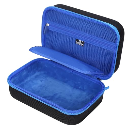 Tourmate Hard Storage Case Compatible for YAMAHA MG06X/MG06 6-Input/AG03/AG03 MK 2/AG06MK 2 Stereo Mixer, Protective Hard Shell Carrying Bag(CASE ONLY) (Black & Blue) - color: Black & Blue