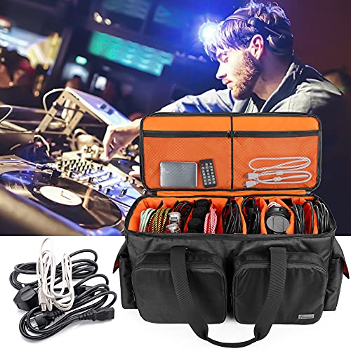 Trunab DJ Cable File Bag with Detachable Padded Bottom and Dividers | Travel Gig Bag for Professional DJ Gear, Musical Instrument and Accessories