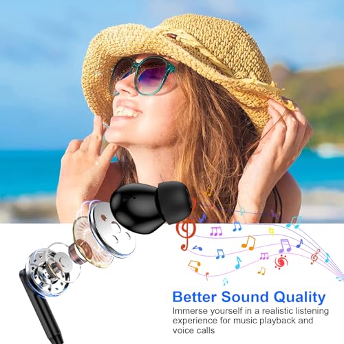 USB C Samsung Earbuds Wired Headphones for Samsung Galaxy S26 S25 Ultra S25 | FE Edge A17 A16 A36 A26 A56 iPhone 17 Ear Buds Android Phone USBC in-Ear Earphones Braided Cord Headsets with Microphone