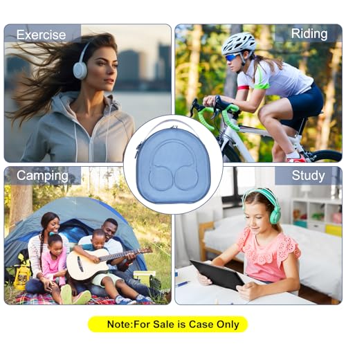 EVA Hard Case Compatible with JBL Tune 710BT / 720BT / 770NC, and Sony WH-CH710N/WH-CH720N/WH-CH702N Noise Canceling Wireless Headphones, Premium Travel Protective Storage Bag - Blue - color: Blue