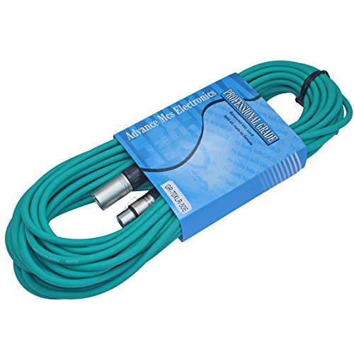 50 Foot Male to Female XLR Microphone Cable (Green) - color: Green