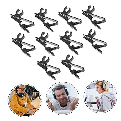 10pcs Mic Wire Clips Lavalier Microphone Clip Replacement for Mic for Streaming