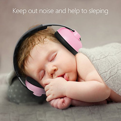 BBTKCARE Baby Headphones Noise Cancelling Headphones for Babies for 3 Months to 3 Years (Pink) - color: Pink
