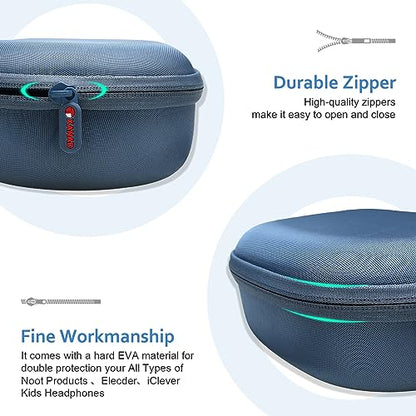 Kids Headphones Case for iClever/Noot/Acer Etc Kid Headphone,Blue,Case Only - color: Blue