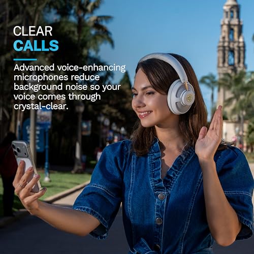 JLab JBuds Open Wireless Headphones – Open-Ear, Comfortable All-Day Fit, 24+ Hour Playtime, Immersive Sound, Bluetooth Headphones with App Control, White - color: White