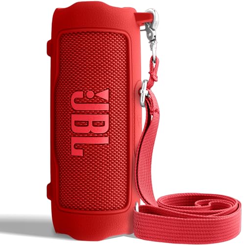 Silicone Cover for JBL Flip 7 Portable Bluetooth Speaker | Scratch-resistant, Unhindered Sound, Silicone Construction, Portable Carrying Silicone Cover, Red Silicone Cover - color: Red Cover